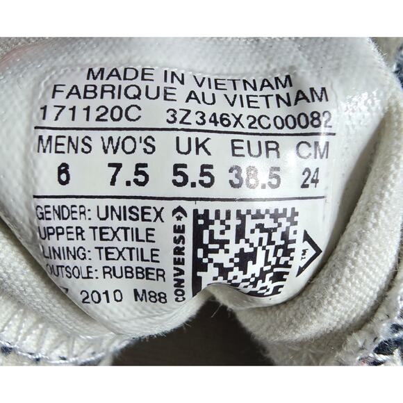 Converse Run Star Hike Platform Sneakers Made With Love Black Womens 7.5 Mens 6 - Picture 8 of 8